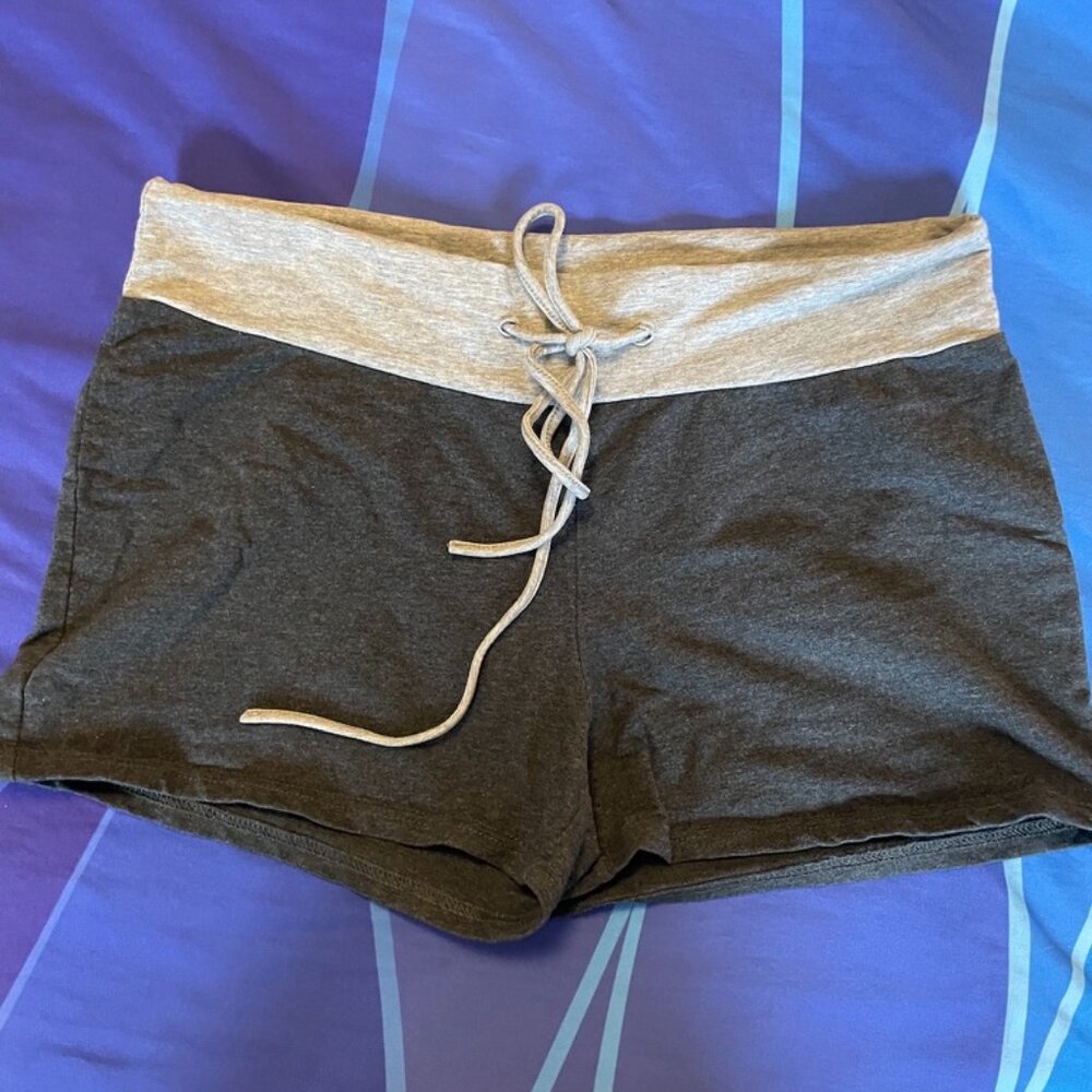 Gray Pajama Shorts, Large, Gray